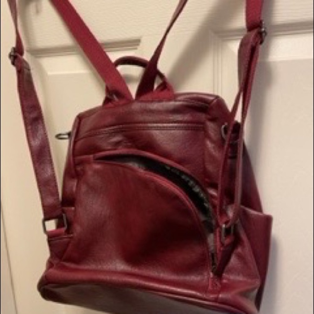 Backpack leather purse